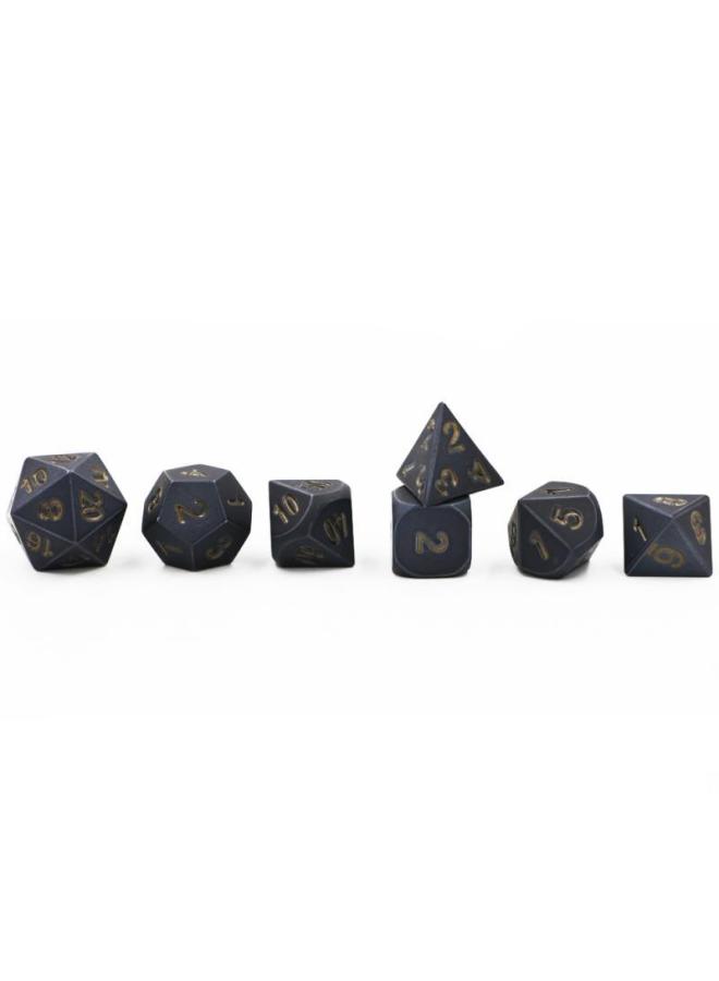 Table Game Color Metal Multi-faceted Dice Seven Sets Of Leisure And Entertainment Running Group Game Dice Suit-Color:10