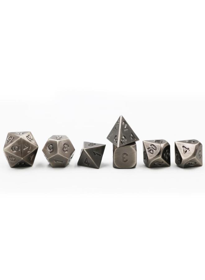 Table Game Color Metal Multi-faceted Dice Seven Sets Of Leisure And Entertainment Running Group Game Dice Suit-Color:10