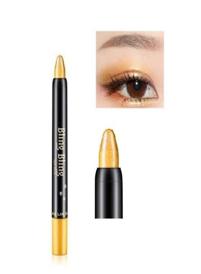 Digital Shoppy Bling Bling Colorful Eye Shadow Pen Highlighter Eye Stick Waterproof Long Lasting Eye Makeup(#06, Golden Yellow) - Image 3