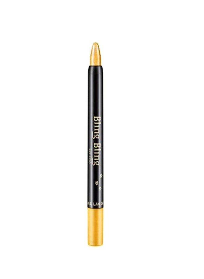 Digital Shoppy Bling Bling Colorful Eye Shadow Pen Highlighter Eye Stick Waterproof Long Lasting Eye Makeup(#06, Golden Yellow) - Image 2