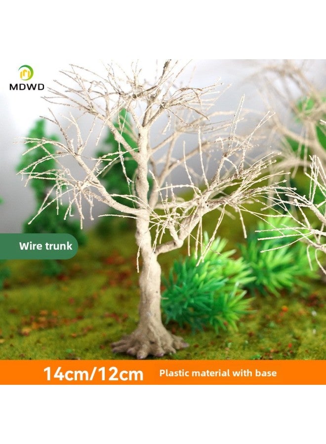 Miniature Simulation Wire Plant Sand Table Model Hand-made Platform With Base Paste Scene Trunk Proportion-Color:Rongchea 10cm  - Image 4