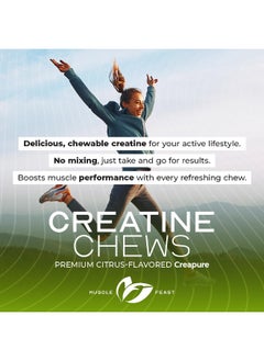 Muscle Feast Muscle Feast Vegan Creatine Monohydrate, Gluten-Free Creapure Candy, Lemon Lime, 360 Tabs  - Image 5
