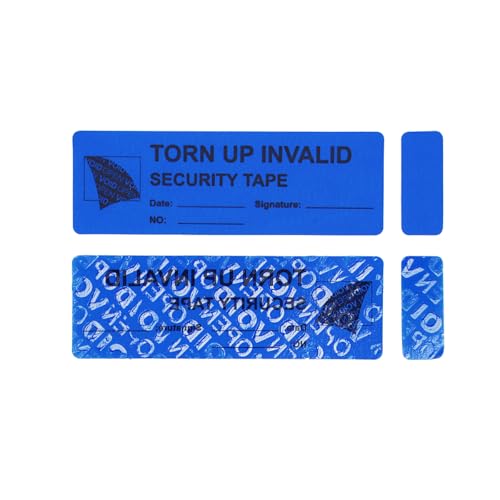 Solitary Walker 100Pcs Tamper Evident Security Void Stickers1x3 inch Blue No Transfer No Damage to Protected Item Tamper Proof Labels Safety Torn up Invalid Seals Tape - Image 1