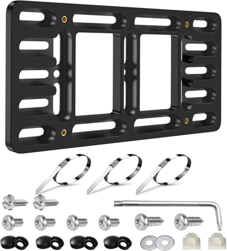 Podestaa Front Bumper License Plate Bracket Holder for Toyota 20002025 RAV4 Corolla Camry Hybrid 4Runner Tundra Tacoma Car Plate Frame Mounting Kit - Image 1