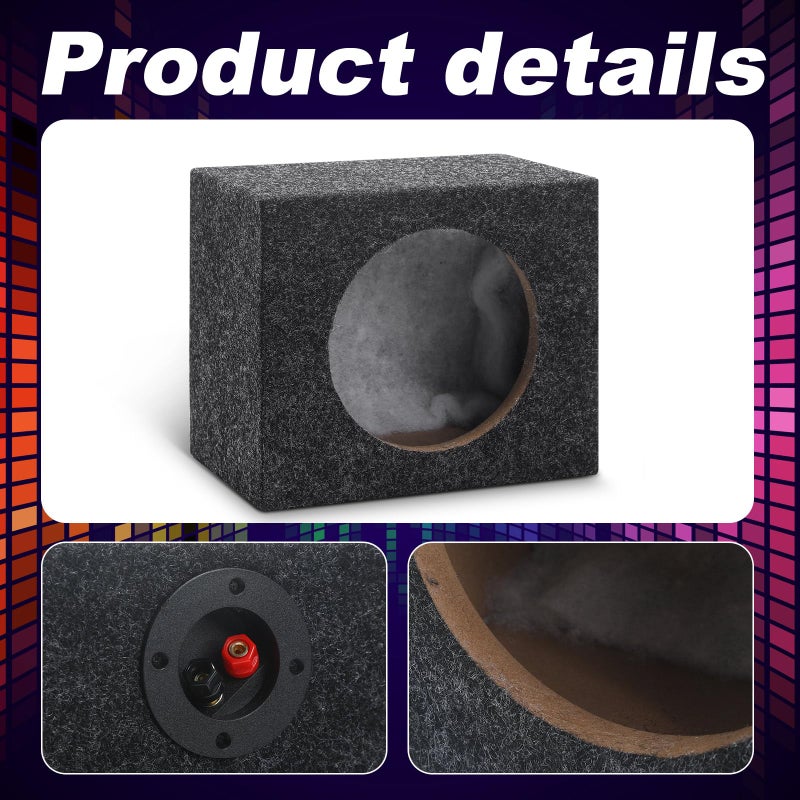 BBTO 2 Pcs Angled Style Car Audio Speaker Box 6 x 9 Inch Car Audio Enclosures Sturdy Constructed Truck Speaker Box for Home Vehicle Subwoofer Sound Supplies (8.75 x 4.25 x 7.75 Inch) - Image 4