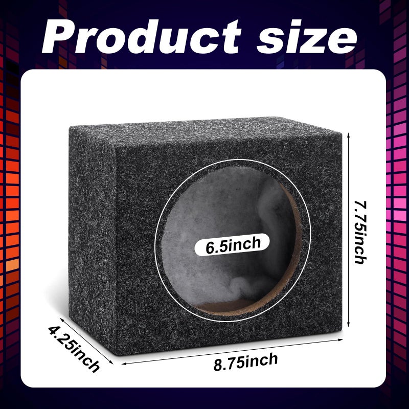 BBTO 2 Pcs Angled Style Car Audio Speaker Box 6 x 9 Inch Car Audio Enclosures Sturdy Constructed Truck Speaker Box for Home Vehicle Subwoofer Sound Supplies (8.75 x 4.25 x 7.75 Inch) - Image 2