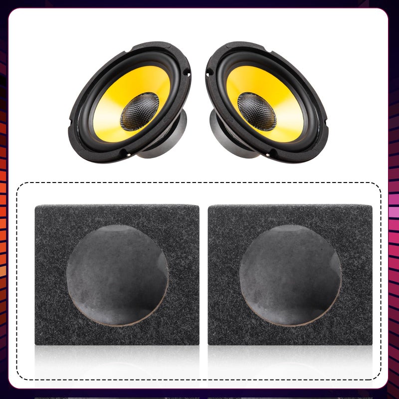BBTO 2 Pcs Angled Style Car Audio Speaker Box 6 x 9 Inch Car Audio Enclosures Sturdy Constructed Truck Speaker Box for Home Vehicle Subwoofer Sound Supplies (8.75 x 4.25 x 7.75 Inch) - Image 5