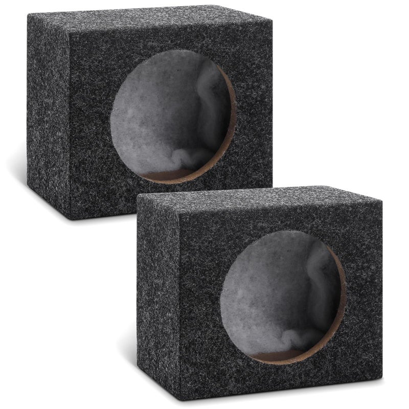 BBTO 2 Pcs Angled Style Car Audio Speaker Box 6 x 9 Inch Car Audio Enclosures Sturdy Constructed Truck Speaker Box for Home Vehicle Subwoofer Sound Supplies (8.75 x 4.25 x 7.75 Inch) - Image 1