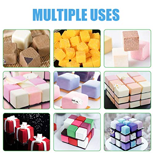 Emoly Silicone Candy Molds, 2 Pack 126-Cavity Mini Square Chocolate Molds for Gummy Jelly Truffles Pralines Caramels, Ice Cube Tray Molds (Blue) - Image 4