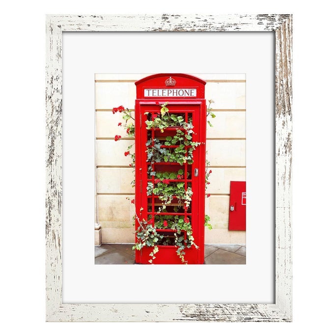 11X14 PICTURE FRAME DISTRESSED WHITE DISPLAY PICTURES 8X10 WITH MAT OR 11X14 WITHOUT MATPHOTO FRAMES WALL GALLERY 1 PACK