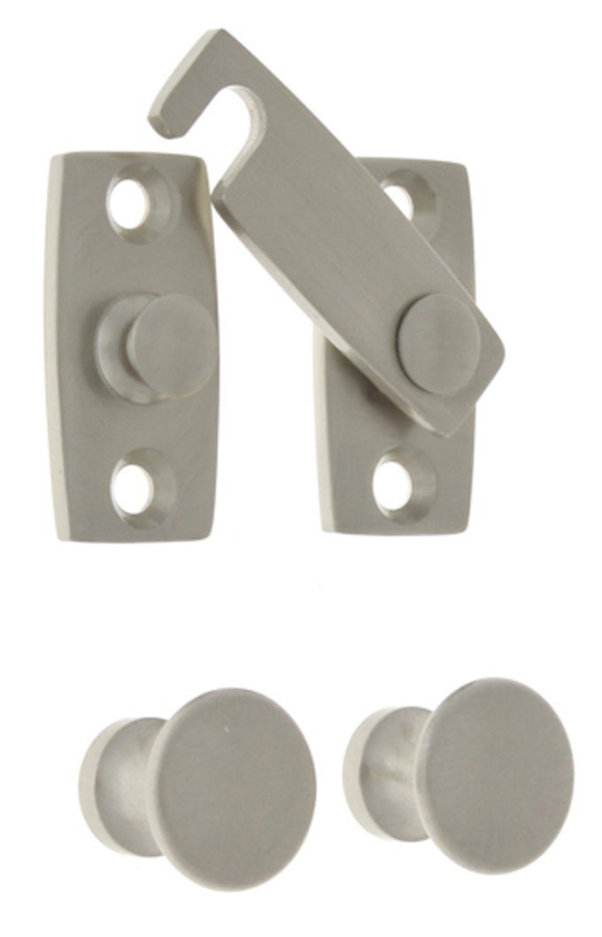 21021015 PROFESSIONAL GRADE QUALITY GENUINE SOLID BRASS SHUTTER BAR KIT SATIN NICKEL