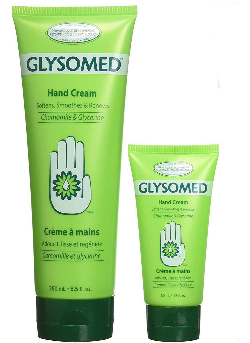 GLYSOMED - Glysomed Hand Cream Mix Pack 1 x Large Tube 250mL  85 fl oz and 1 x Mini Travel Size Tube 50mL  17 fl oz - Image 1