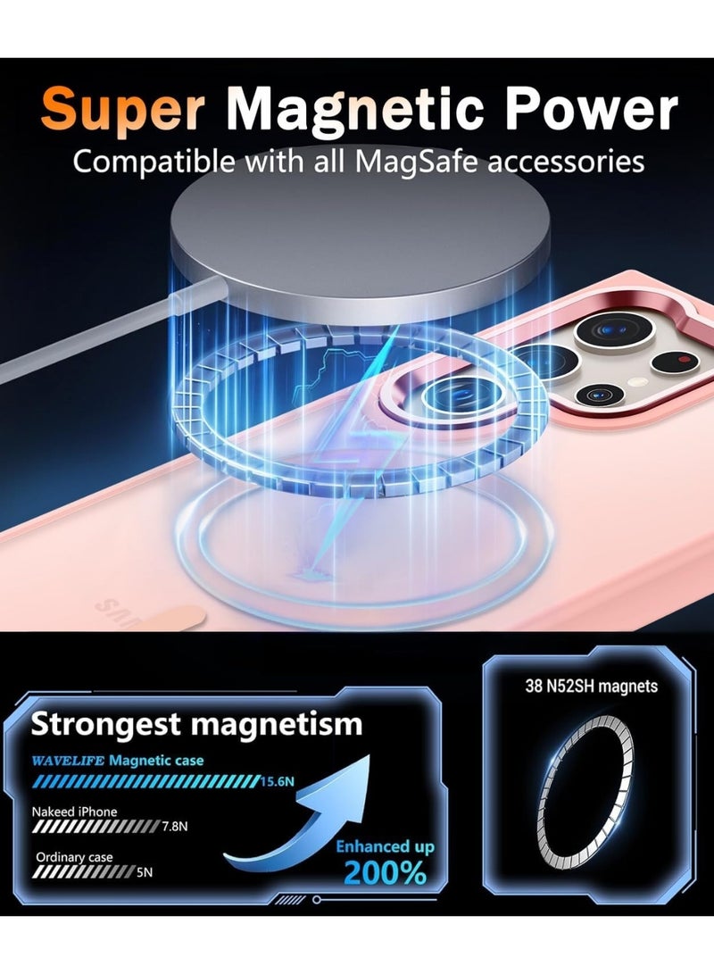 JSJM S25 ULTRA BLC JSJM Back CASE with Magsafe Charging FOR SAMSUNG GALAXY S25 ULTRA ( Design 137 ) [Pink Color] - Image 2