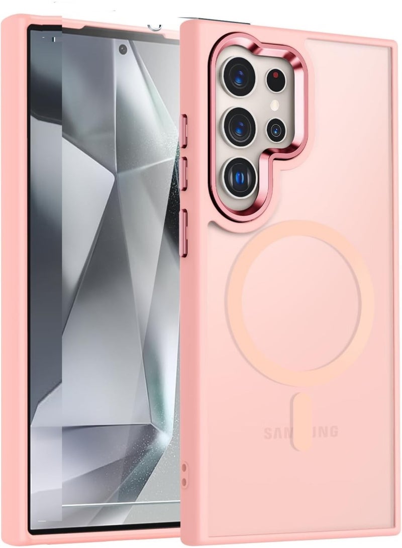 JSJM S25 ULTRA BLC JSJM Back CASE with Magsafe Charging FOR SAMSUNG GALAXY S25 ULTRA ( Design 137 ) [Pink Color] - Image 1