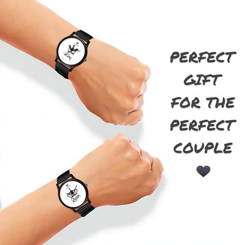 LORENZ Analogue Men's & Women's Watch (White Dial Black Colored Strap) (Pack of 2) - Image 2