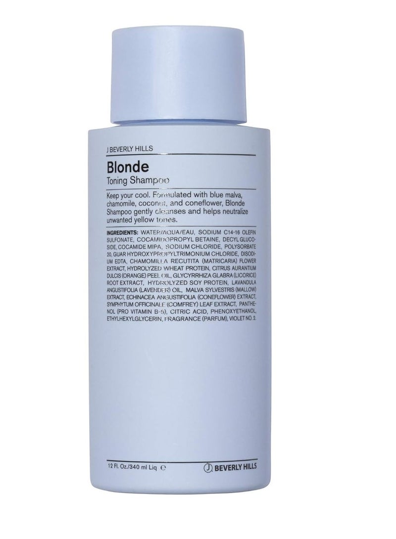 J Beverly Hills J Beverly Hills Blue Blonde Toning Shampoo with Coconut Oil for Deep Conditioning, (12 Oz, 32 Oz) 