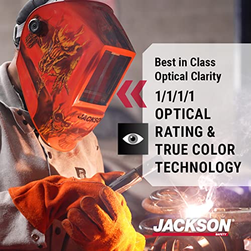 Jackson Safety Premium Graphic Welding Hood with ADF - Ultra Lightweight Auto Darkening Welding Helmet - ANSI Z87.1 (Multiple Styles) - Image 2