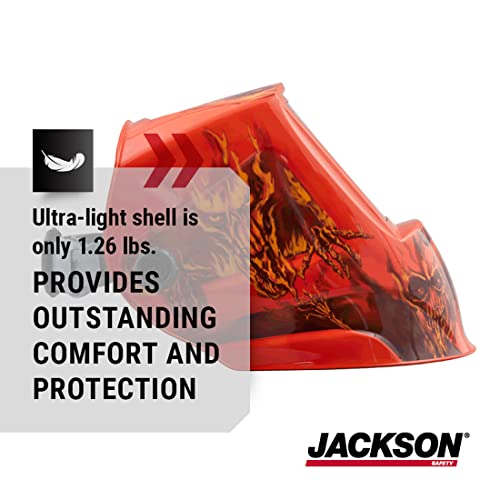 Jackson Safety Premium Graphic Welding Hood with ADF - Ultra Lightweight Auto Darkening Welding Helmet - ANSI Z87.1 (Multiple Styles) - Image 5