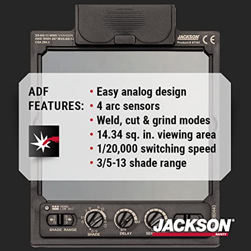 Jackson Safety Premium Graphic Welding Hood with ADF - Ultra Lightweight Auto Darkening Welding Helmet - ANSI Z87.1 (Multiple Styles) - Image 3