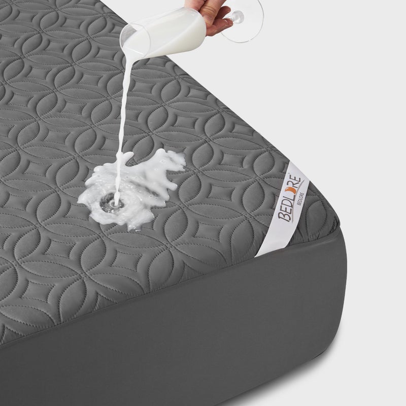 BEDLORE Waterproof Mattress Protector RV Queen Size Mattress Pad Noiseless with Deep Pocket 618 Depth Soft Breathable DirtProof Bed Mattress Cover Washable Gray - Image 2