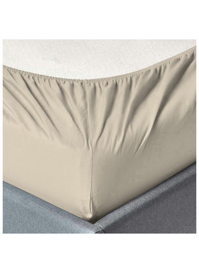 DANUBE HOME Solace 3Piece Super King Duvet Cover Set 100% Cotton 300 Thead Count Quilt Cover And 2 Pillow Cases Comfortable Bedding Set 300 Thread Count For Double Bed Size L 270 X W 220 cm Beige  - Image 2