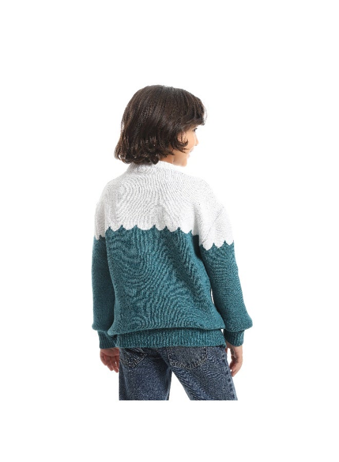 سيزار بلوفر صوف اولادي بتصميم صورة  دولفين - Image 3