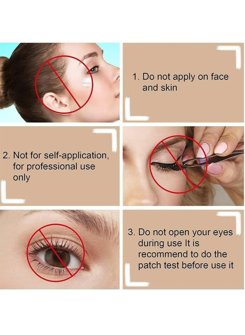 FUNMIX Eyelash Adhesive Remover Cream 5g, Eyelash Extension Remover, Portable Eyelashes Grafting Eyelash Extension Glue Remover, Adhesive Gel Removing Cream - Image 5