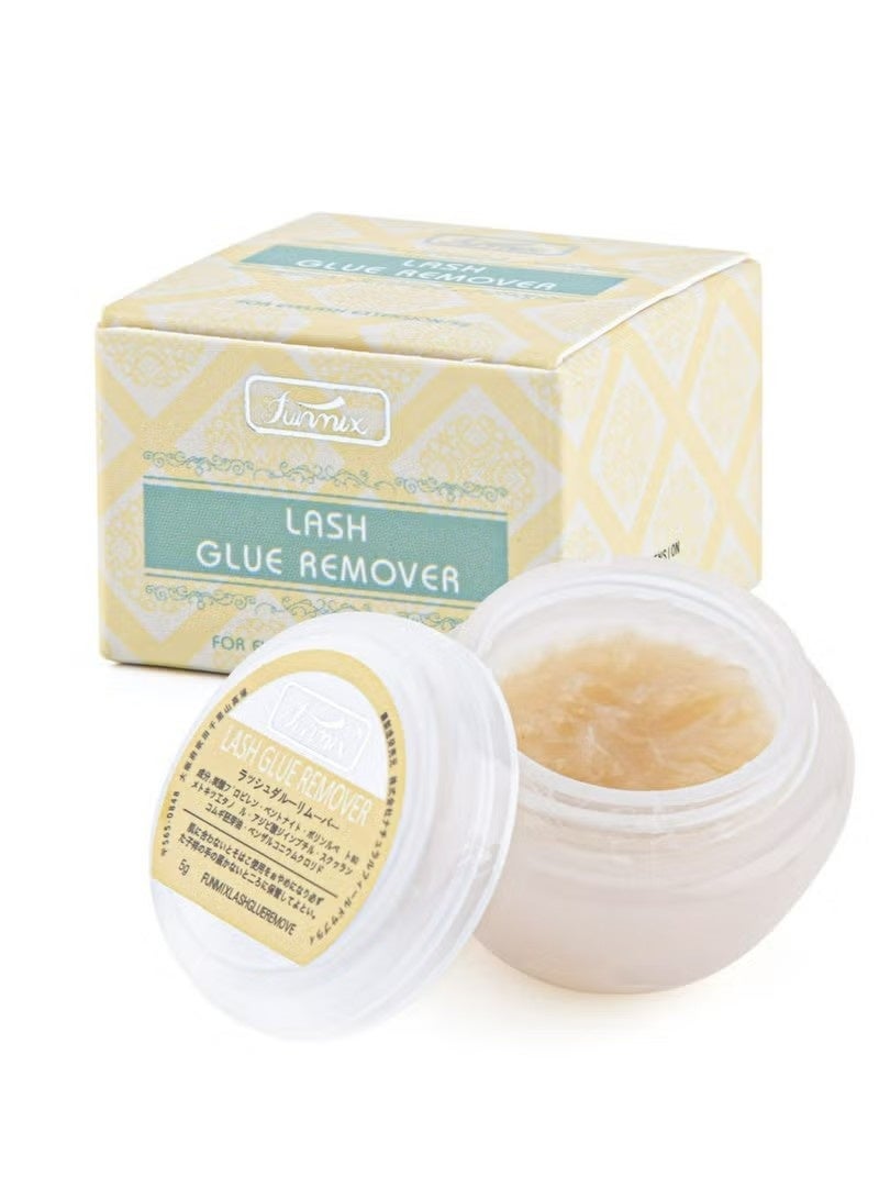 FUNMIX Eyelash Adhesive Remover Cream 5g, Eyelash Extension Remover, Portable Eyelashes Grafting Eyelash Extension Glue Remover, Adhesive Gel Removing Cream - Image 1