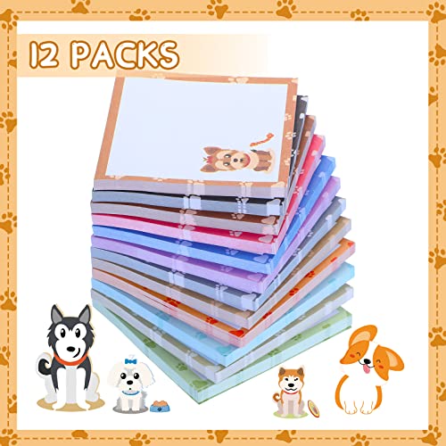 Handepo 12 Pack Dog Sticky Notes Bulk Small to Do List Funny Cute Animals Notepad Supplies for Office School Gifts, 600 Sheets in Total - Image 3