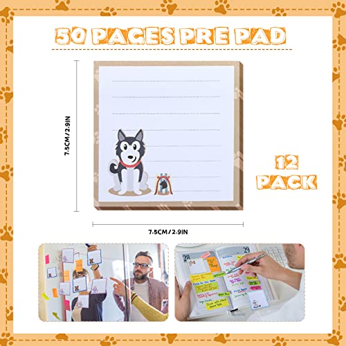Handepo 12 Pack Dog Sticky Notes Bulk Small to Do List Funny Cute Animals Notepad Supplies for Office School Gifts, 600 Sheets in Total - Image 4