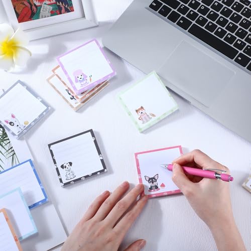 Handepo 12 Pack Dog Sticky Notes Bulk Small to Do List Funny Cute Animals Notepad Supplies for Office School Gifts, 600 Sheets in Total - Image 5