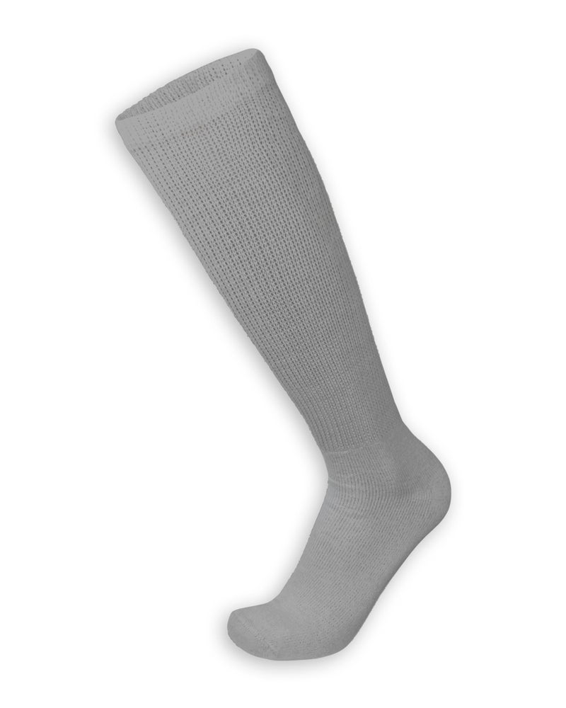 Brooklyn Socks 6 Pairs of Diabetic Over The Calf - Knee High Cotton Socks (Gray - 6 Pairs, Fit Men's Shoe Size 10-12) - Image 3