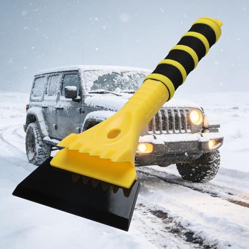 Dodifker 12.4" Ice Scraper for Car Windshield Snow Frost Ice Removal Tool Snow Scraper with Foam Handle for Cars Trucks Window - Image 1