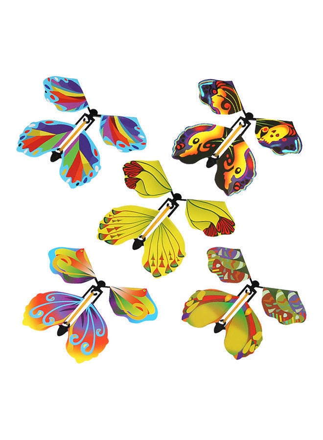 NIBEMINENT 5-Piece Magical Rubber Band Flying Butterfly Toys - Image 1