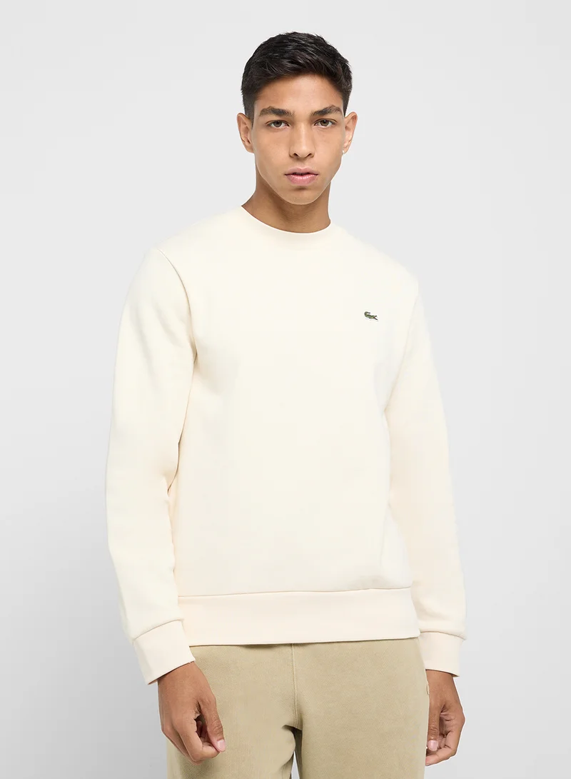 LACOSTE Crew Neck Graphic Hoodie
