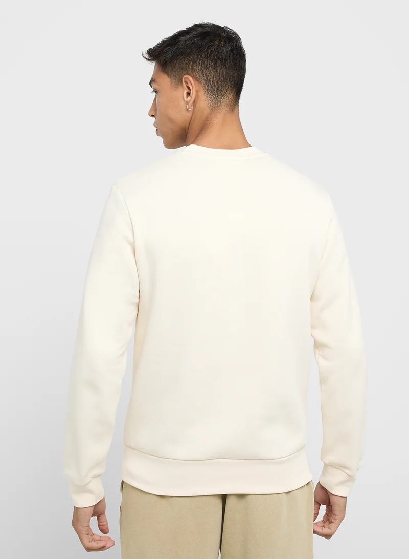 LACOSTE Crew Neck Graphic Hoodie