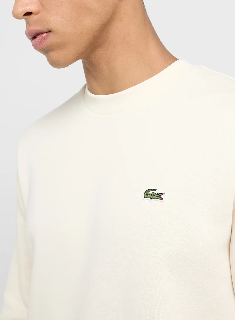 LACOSTE Crew Neck Graphic Hoodie