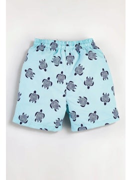 Gold Class Kidswear Turtle Motif Lined and Drawstring Boys Swim Shorts  - Image 2