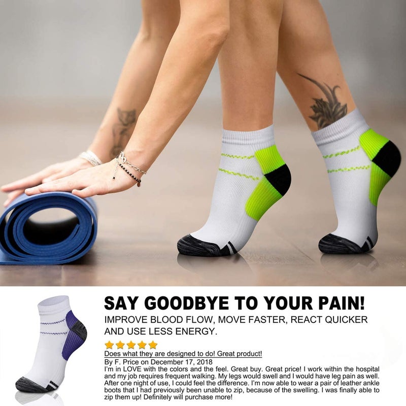 Compression Socks L/XL 15-20 mmHg Medical-Grade Compression - Targeted Graduated Support Compression Stockings for Athletes Runners Cyclists Travelers Daily Workouts - Image 3