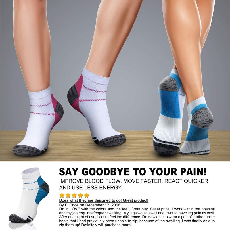 Compression Socks L/XL 15-20 mmHg Medical-Grade Compression - Targeted Graduated Support Compression Stockings for Athletes Runners Cyclists Travelers Daily Workouts - Image 2