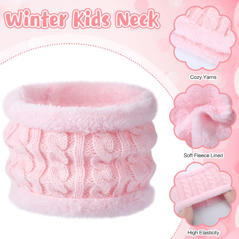 Chicingyou 15 Pcs Kids Set Winter Hat Beanie Hat Scarf Gloves Earmuffs Socks Set Wool Warm Cap with Pompom for Girls Boys 4-10 Years Old - Image 5