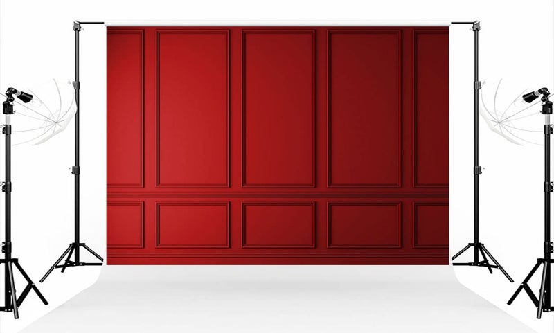 Kate 7Ã—5ft Red Wood Pannel Photo Backdrop Interior Empty Room Classic Background Photo Studio Props for Photographers - Image 1