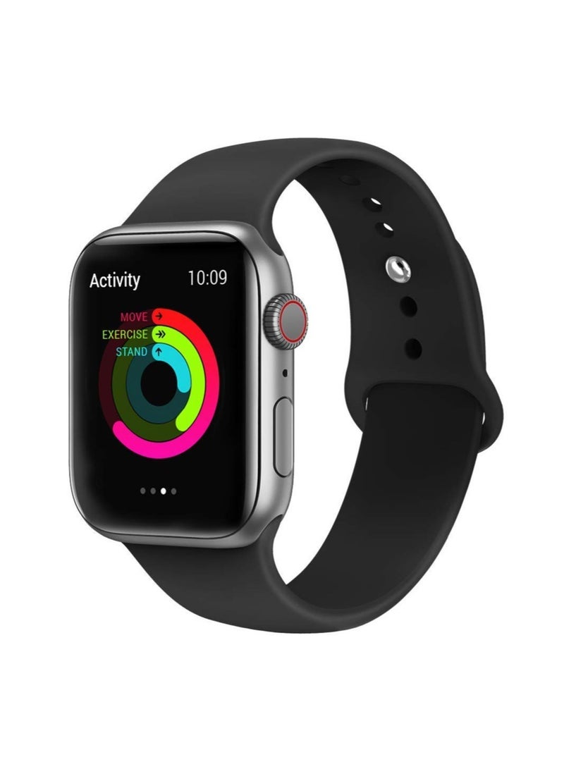 ELTRAZONE "Premium Soft Silicone Fitness Replacement Wristband Strap Compatible with Apple iWatch Band Series 6/5/4/3/2/1/SE 42-44mm - Comfortable and Durable Wristband for Active Lifestyles" - Image 1