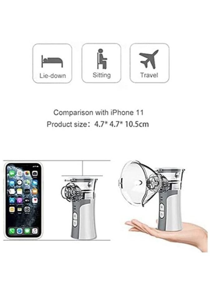 DMG Auto Nebulizer, 2 Mode Ultrasonic Humidifier, Inhaler Mesh Nebulizer Ultrasonic Mesh Inhaler with USB Cable and 2 Speed Nebulizer with USB Cable Charging and 2 Masks for Adults and Children