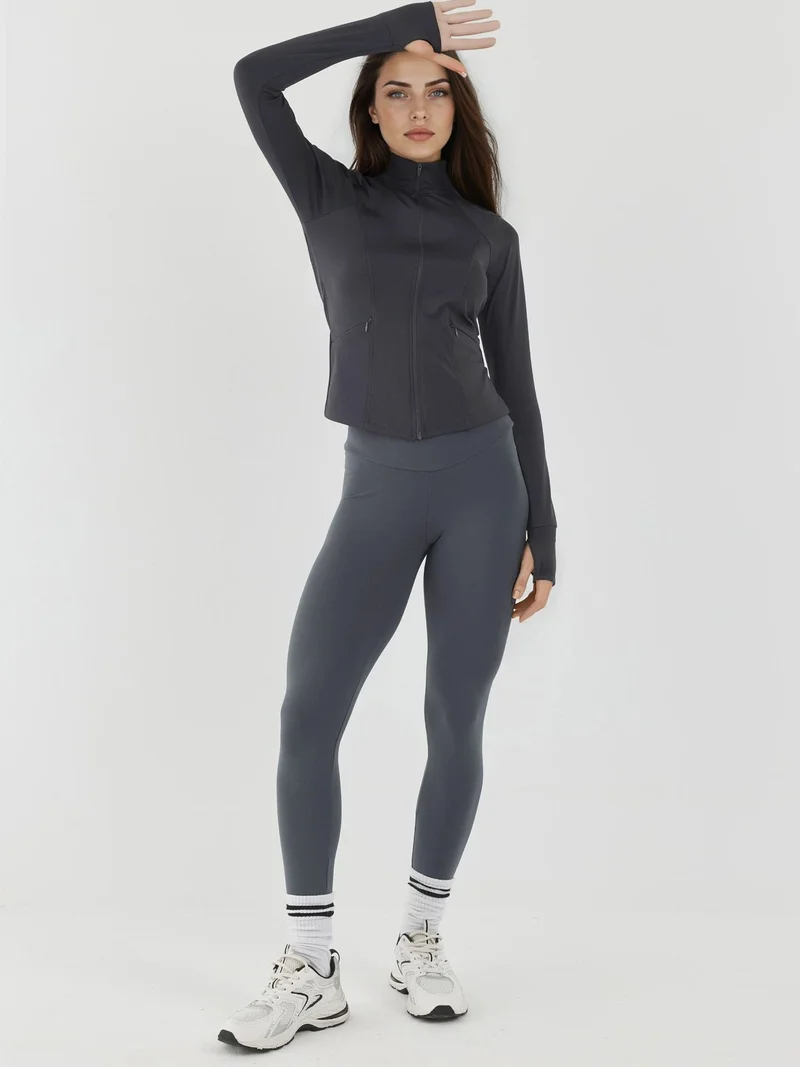HICCUP Fitted Knitted Turtleneck Active Top
