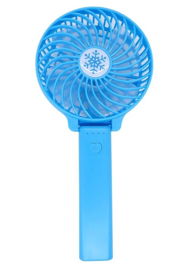 ATC Portable Mini Hand And Desk Fan With Rechargeable Battery And Usb Cable Blue Blue  - Image 1