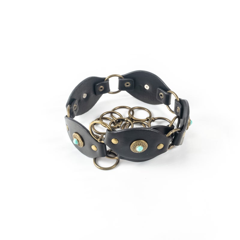 ذا بلاك بيرل اكسسوريز حزام جلد أسود حريمي - Image 1