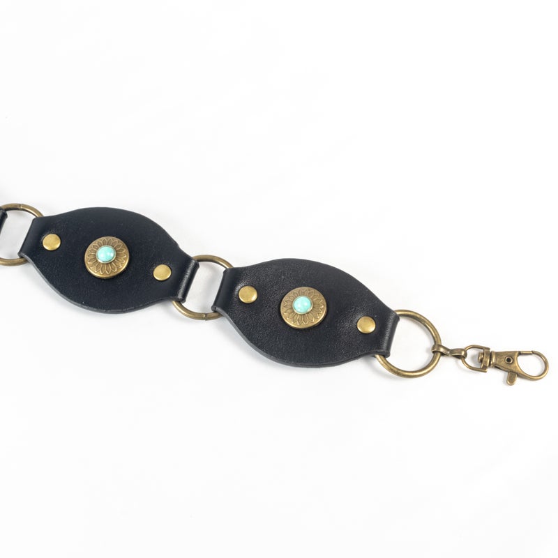 ذا بلاك بيرل اكسسوريز حزام جلد أسود حريمي - Image 4