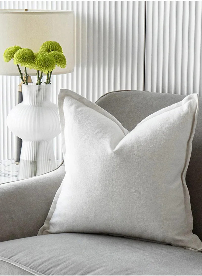 KNOT HOME Cushion Dorothy Bianca (with filler) Pillow Knot Home Cover Set for Modern Sofa Contemporary Living Room Bedroom and Office Soft Washable