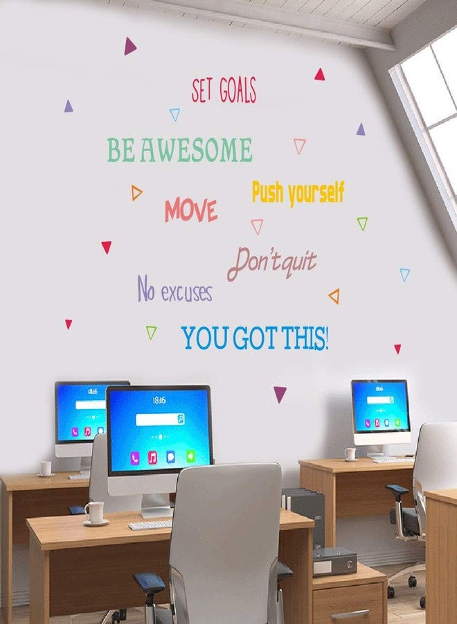 IARTTOP ملصق حائط IARTTOP الملون بعبارات ملهمة، ملصقات للفصول الدراسية للأطفال، ملصق تحفيزي بعبارة "أنت قادر على ذلك، كن رائعًا" لغرفة الدراسة وديكور غرفة النوم - Image 3